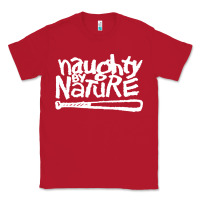 Red naughty by nature Classic Tee - PixelFlow
