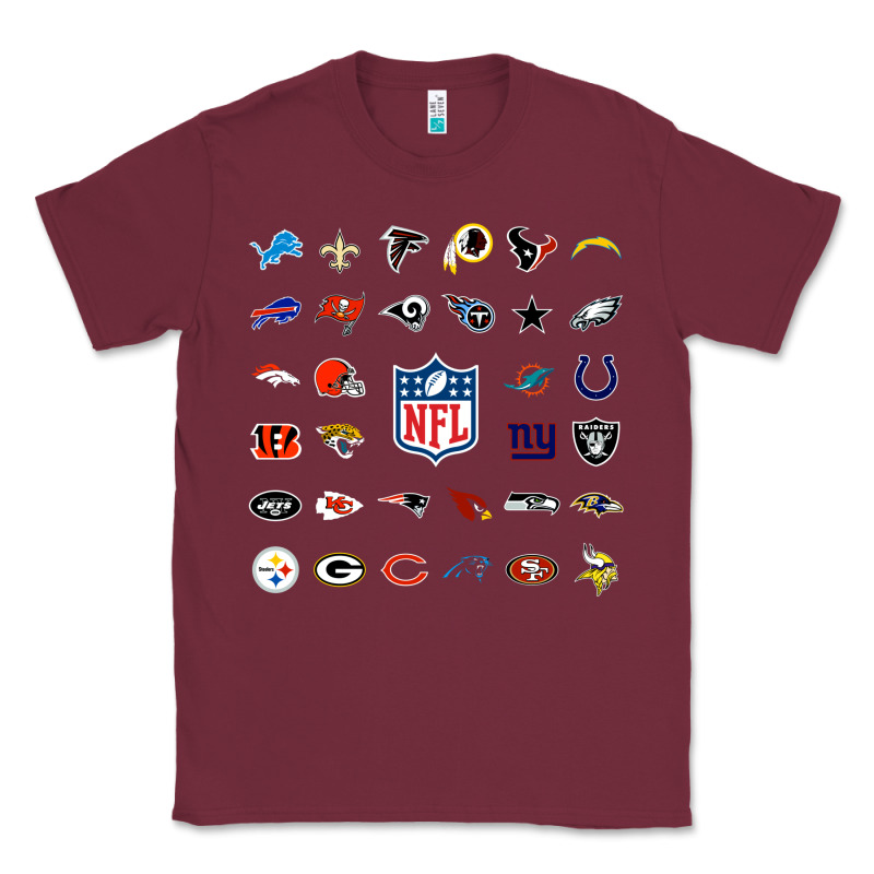 American Football Team Collage    Wall Art Classic Tee by PixelFlow | Teevron