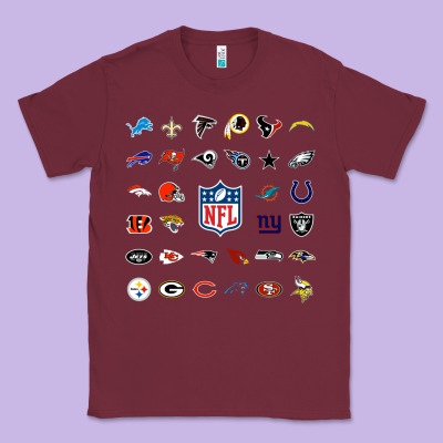 American Football Team Collage    Wall Art Classic Tee Designed By Pixelflow