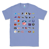Colony Blue american football team collage    wall art Classic Tee - PixelFlow