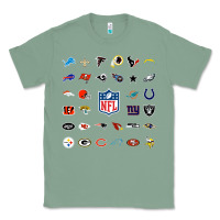 Sage american football team collage    wall art Classic Tee - PixelFlow