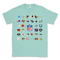 Seafoam american football team collage    wall art Classic Tee - PixelFlow