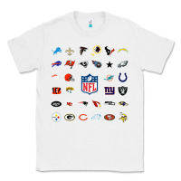 White american football team collage    wall art Classic Tee - PixelFlow