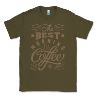 Army Green The Best Morning Coffee Classic Tee - PixelFlow