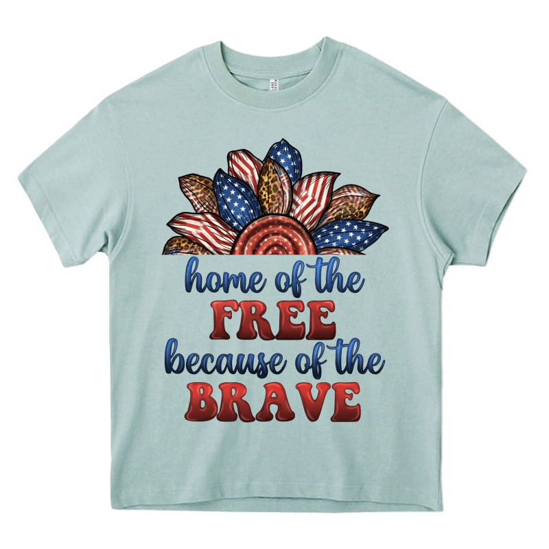 Home Of The Free Because Of The Brave Heavy Core Tee by BundleAndBundleShop | Teevron