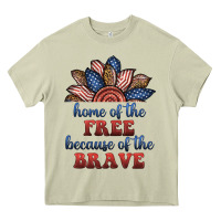Mossy home of the free because of the brave Heavy Core Tee - BundleAndBundleShop