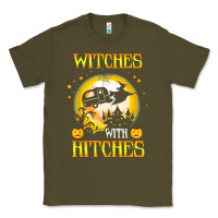 Army Green witches with hitches funny halloween costume gift Classic Tee - PixelFlow