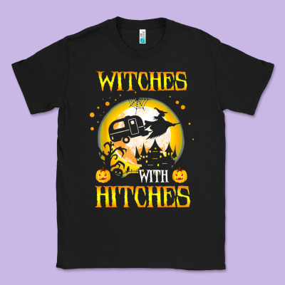 Witches With Hitches Funny Halloween Costume Gift Classic Tee Designed By Pixelflow