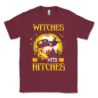 Burgundy witches with hitches funny halloween costume gift Classic Tee - PixelFlow