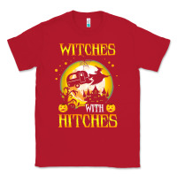 Red witches with hitches funny halloween costume gift Classic Tee - PixelFlow