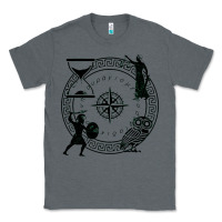 Charcoal Heather the four stoic virtues Classic Tee - PixelFlow