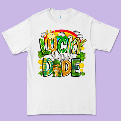 Lucky Little Dude Premium Tee Designed By Cowhidedigitalart