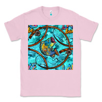 Bubblegum Pink Lake Babe And Fish With Camouflage Seamless Pattern Classic Tee - BundleAndBundleShop