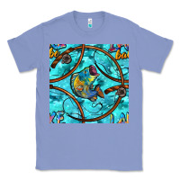 Colony Blue Lake Babe And Fish With Camouflage Seamless Pattern Classic Tee - BundleAndBundleShop