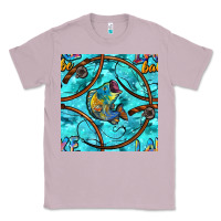 Lilac Lake Babe And Fish With Camouflage Seamless Pattern Classic Tee - BundleAndBundleShop