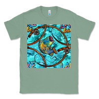 Sage Lake Babe And Fish With Camouflage Seamless Pattern Classic Tee - BundleAndBundleShop