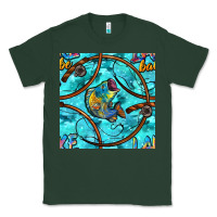 Sports Green Lake Babe And Fish With Camouflage Seamless Pattern Classic Tee - BundleAndBundleShop