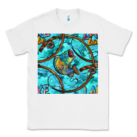 White Lake Babe And Fish With Camouflage Seamless Pattern Classic Tee - BundleAndBundleShop
