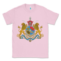 Bubblegum Pink Iran Coat of arms Flag souvenir Iranian Persian Classic Tee - PixelFlow