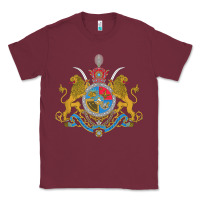 Burgundy Iran Coat of arms Flag souvenir Iranian Persian Classic Tee - PixelFlow