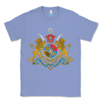 Colony Blue Iran Coat of arms Flag souvenir Iranian Persian Classic Tee - PixelFlow