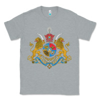 Heather Grey Iran Coat of arms Flag souvenir Iranian Persian Classic Tee - PixelFlow