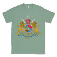 Sage Iran Coat of arms Flag souvenir Iranian Persian Classic Tee - PixelFlow