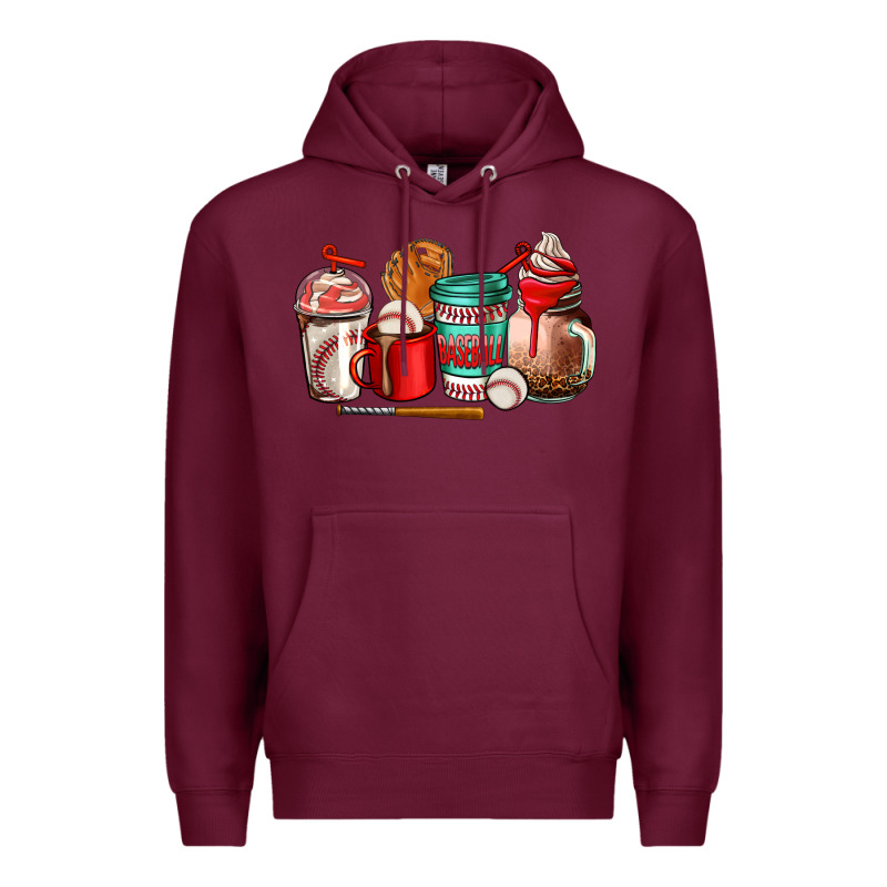Baseball Coffee Cup Premium Hoodie by AdoDesignShop | Teevron