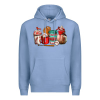 Colony Blue baseball coffee cup Premium Hoodie - AdoDesignShop