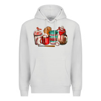 Dove Grey baseball coffee cup Premium Hoodie - AdoDesignShop