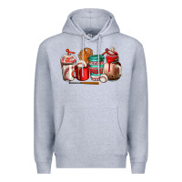 Heather Grey baseball coffee cup Premium Hoodie - AdoDesignShop