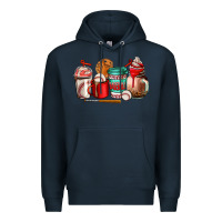 Navy baseball coffee cup Premium Hoodie - AdoDesignShop