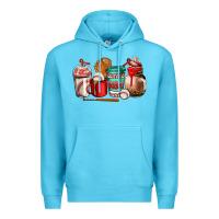 Ocean Blue baseball coffee cup Premium Hoodie - AdoDesignShop