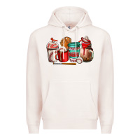 Pale Pink baseball coffee cup Premium Hoodie - AdoDesignShop