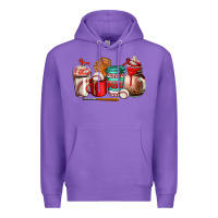 Purple baseball coffee cup Premium Hoodie - AdoDesignShop