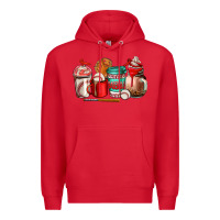 Red baseball coffee cup Premium Hoodie - AdoDesignShop