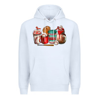 White baseball coffee cup Premium Hoodie - AdoDesignShop