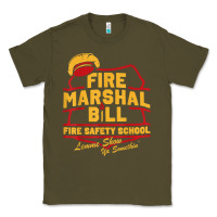 Army Green fire marshal bill fire safety school funny firefighter t shirt Classic Tee - PixelFlow
