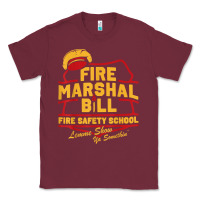 Burgundy fire marshal bill fire safety school funny firefighter t shirt Classic Tee - PixelFlow