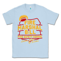 Dusty Blue fire marshal bill fire safety school funny firefighter t shirt Classic Tee - PixelFlow