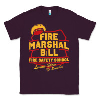 Plum fire marshal bill fire safety school funny firefighter t shirt Classic Tee - PixelFlow