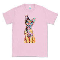 Bubblegum Pink Colorful Cat Classic Tee - PixelFlow