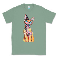 Sage Colorful Cat Classic Tee - PixelFlow