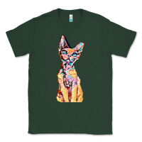 Sports Green Colorful Cat Classic Tee - PixelFlow