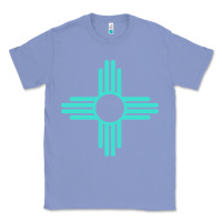 Colony Blue New Mexico Zia Sun in Turquoise Blue Classic Tee - PixelFlow