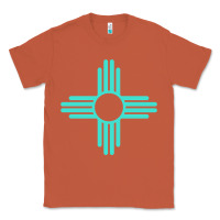 Copper New Mexico Zia Sun in Turquoise Blue Classic Tee - PixelFlow