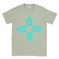 Matcha New Mexico Zia Sun in Turquoise Blue Classic Tee - PixelFlow