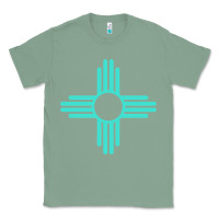 Sage New Mexico Zia Sun in Turquoise Blue Classic Tee - PixelFlow