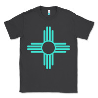 Smoke New Mexico Zia Sun in Turquoise Blue Classic Tee - PixelFlow