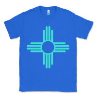 True Royal New Mexico Zia Sun in Turquoise Blue Classic Tee - PixelFlow